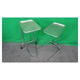 Lot of 2 Mayo Stands with Trays Lot of 2 Mayo Stands with Trays