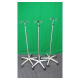 Lot of 3. 4 Hook IV Poles Lot of 3. 4 Hook IV Poles