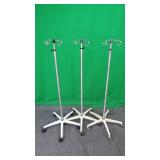 Lot of 3. 4 Hook IV Poles Lot of 3. 4 Hook IV Poles