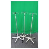Lot of 3. 4 Hook IV Poles Lot of 3. 4 Hook IV Poles