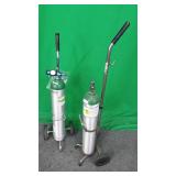 Lot of 2 Oxygen Tanks with 1 Regulator and Carts Lot of 2 Oxygen Tanks with 1 Regulator and Carts