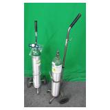 Lot of 2 Oxygen Tanks with 1 Regulator and Carts