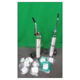 Lot of 2 Oxygen Tanks with Regulators and Carts Lot of 2 Oxygen Tanks with Regulators and Carts