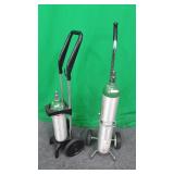 Lot of 2 Oxygen Tanks with Carts Lot of 2 Oxygen Tanks with Carts