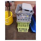 Stack of Plastic Crates