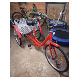 Red Adult Tricycle With Basket