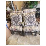 2xBID Upholstered Wooden Chairs