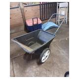 Black Garden Utility Cart with Wheels