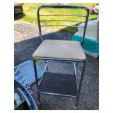 Chrome Chair and Holiday Decor Lot