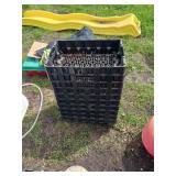 Stackable Black Plastic Crates