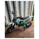 Green Off-Road Dirt Bike