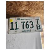 1996 Illinois License Plate