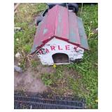 Wooden Doghouse with Painted Name