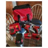2xBID Milwaukee Tools Set with Accessories