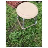 Metal Stool With Plastic Seat