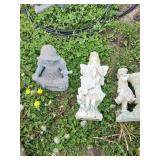 Three Outdoor Figurines