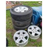 5 X BID Five 17" Jeep Rims, 3 with Tires