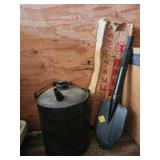 Metal Canister and Shovel Set