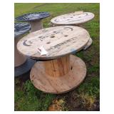 2X BID Large Wooden Cable Spools