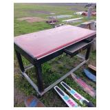 Metal Roller Table with Drawer