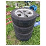 4X BID P235/55ZR17 M&S Mustang 5-Lug Wheels