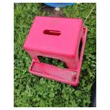 Red Plastic roller seat