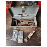 Metal Toolbox with Hand Tools