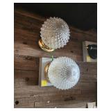 Glass and Brass Light Fixtures