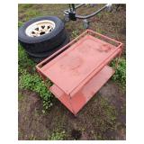Metal Utility Cart, Two Shelves