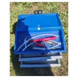 Blue Toolbox With Assorted Tools