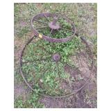 2X BID Metal Wagon Wheels