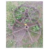 2X BID Rustic Metal Wheels