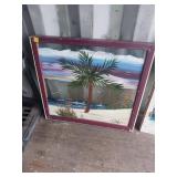 26.5x25in Painted Glass Window