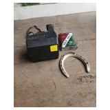 Polaroid camera, Tin, and Horseshoe