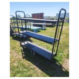 Metal Utility Cart with Three Shelves