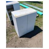 White Metal Cabinet With Shelves