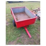 Red Metal 3x4ft Dump Cart