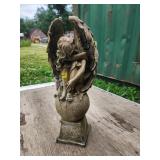Angel Statue with Wings on Base