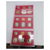 3X BID 1980-1982 US Proof Coin Sets