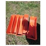 5xBID Orange Plastic Trays