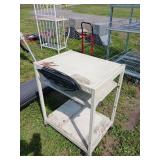 Metal Roller Table With Outlet
