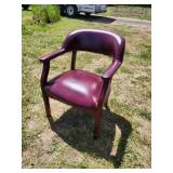 Burgundy Upholstered Armchair