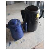 Two Vintage Metal Coffee Pots