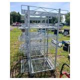 Metal Roller Shelving Unit, 80" Tall