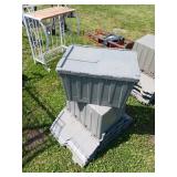 5X BID Gray Locking Lid Totes