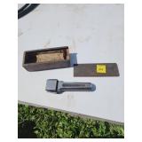 Metal Hand Tool with Wooden Box
