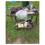 Metal Utility Cart with Tools