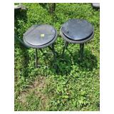 2xBID Black Folding Stools