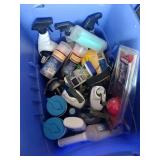Tote of Auto Detailing Supplies