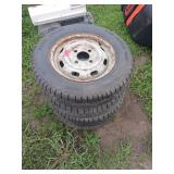 4X BID 165R15 86S Trailer Tires and Wheels